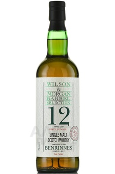 Wilson & Morgan Barrel Selection Benrinnes 12 Years Old Sherry Finish PX - виски Вилсон энд Морган Баррел Селекшн Бенриннес 12 лет Шерри Финиш ПХ 0.7 л в п/у