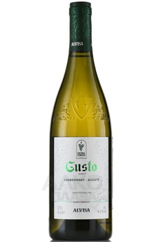 Chardonnay Aligote Gusto Alvisa - вино Шардоне Алиготе Густо Алвиса белое полусладкое 0.75 л