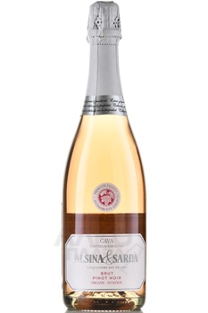 Alsina & Sarda Cava Brut Pinot Noir - игристое вино Альсина и Сарда Кава Брют Пино Нуар 2022 год 0.75 л розовое брют