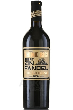 Think Big! Great Zinfandel - вино Синк Биг! Грейт Зинфандель 2022 год 0.75 л красное полусухое