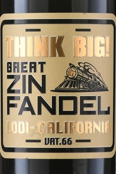 Think Big! Great Zinfandel - вино Синк Биг! Грейт Зинфандель 2022 год 0.75 л красное полусухое