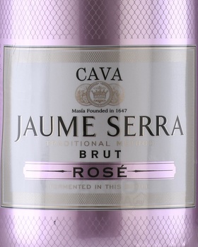 Cava Jaume Serra Brut Rose - вино игристое Кава Жауме Серра Брют Розе 0.75 л розовая бутылка розовое брют