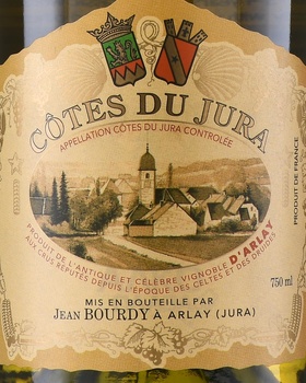 Jean Bourdy a Arlay Cotes Du Jura AOC - вино Жан Бурди а Арле Кот дю Жюра АОС 0.75 л белое сухое