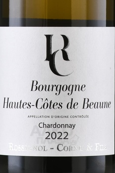 Rossignol Cornu et Fils Bourgogne Chardonnay Hautes-Cotes de Beaune - вино Россиньоль Корню эт Фис Шардоне Бургонь От Кот де Бон 0.75 л белое сухое