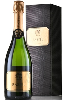 Razi’el Extra Brut - вино игристое Разиэль 0.75 л белое экстра брют в п/у