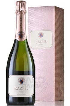 Razi’el Rose - вино игристое Разиэль Розе 0.75 л розовое экстра брют в п/у