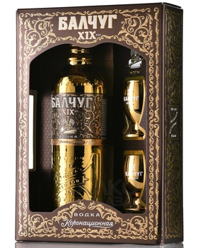 Водка Балчуг 19 век 0.5 л в п/у +2 стопки