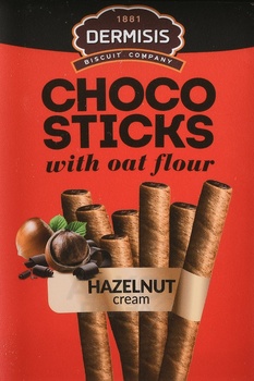 Трубочки вафельные Дермисис Чоко Дрим с ореховой начинкой 310 гр
