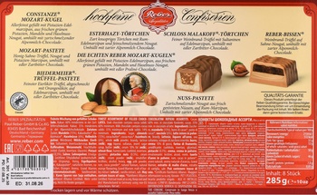 Шоколадный набор Ребер Моцарт 285 гр