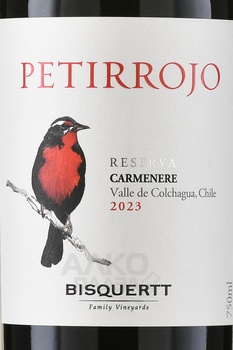 Petirrojo Reserva Carmenere - вино Петиррохо Резерва Карменер 0.75 л красное сухое
