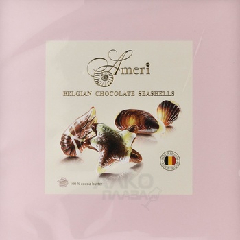 Шоколадный набор Амери 250 гр с начинкой пралине в розовой упаковке