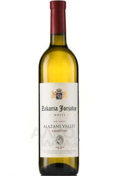 Вино Захария Джорджадзе Алазанская Долина 0.75 л белое полусладкое