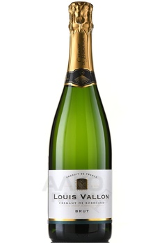 Louis Vallon Cremant de Bordeaux - вино игристое Луи Валлон Креман де Бордо 0.75 л в п/у + 1 бокал белое брют