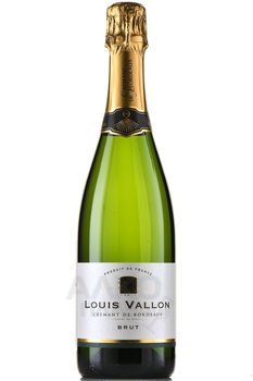 Louis Vallon Cremant de Bordeaux - вино игристое Луи Валлон Креман де Бордо 0.75 л белое брют в п/у прозрачная