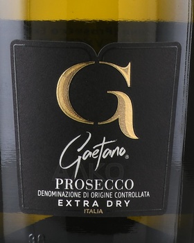 Gaetano Prosecco Extra Dry - вино игристое Гаэтано Просекко Экстра Драй 0.75 л белое экстра драй в п/у + 1 бокал