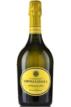 Conte Marani Spumante Millesimato Ribolla Gialla - вино игристое Конте Марани Спуманте Миллезимато Риболла Джалла 0.75 л белое брют