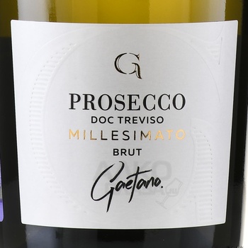 Gaetano Prosecco Treviso Millesimato - вино игристое Гаэтано Просекко Тревизо Миллезимато 0.75 л белое брют