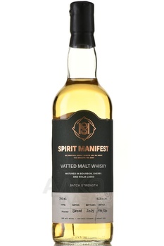 Spirit Manifest Vatted Malt Whisky - виски Спирит Манифест Ваттед Молт 0.7 л
