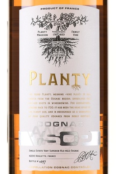 Planty VSOP - коньяк Планти ВСОП 0.7 л