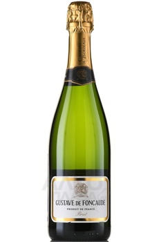 Gustave de Foncaude Cremant de Bordeaux - вино игристое Гюстав де Фонкод Креман де Бордо 0.75 л белое брют