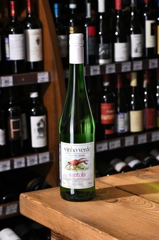 Santola DOC Vinho Verde - вино Сантола DOC Виньо Верде зелёное 0.75 л белое полусухое