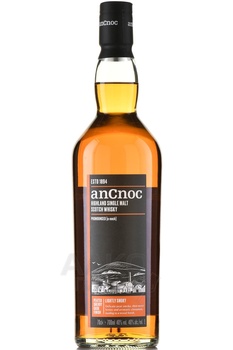 AnCnoc Lightly Smoky Peated Sherry Cask Finish 9 Years Old - виски АнНок Лайтли Смоки Питед Шерри Каск Финиш 9 лет 0.7 л в тубе
