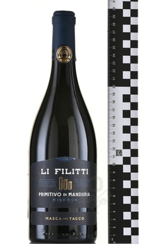 Masca del Tacco Li Filitti Primitivo di Manduria DOP Riserva - вино Маска дель Такко Ли Филитти Примитиво ди Мандурия Ризерва 0.75 л