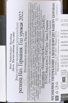 Diel Nahesteiner Riesling - вино Диль Наэштайнер Рислинг 0.75 л белое полусухое