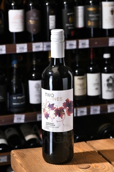 Two Vines Cabernet Sauvignon - вино Ту Вайнс Каберне Совиньон 0.75 л красное полусухое