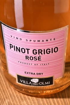 Pinot Grigio Rose Spumante Extra Dry - вино игристое Пино Гриджо Розе Спуманте Экстра Драй 0.75 л розовое брют