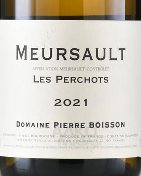 Pierre Boisson Meursault Les Perchots - вино Пьер Буасон Ле Першо Мерсо 0.75 л белое сухое