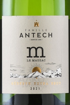 Antech Le Mauzac Blanquette de Limoux Reserve - вино игристое Антеш Ле Мозак Резерв Бланкет де Лиму 0.75 л белое экстра брют