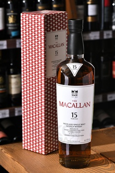 Macallan Double Cask Matured 15 years old gift box - виски Макаллан Дабл Мейчурд 15 лет 0.7 л в п/у