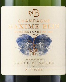 Maxime Blin Nos Moments Carte Blanche - шампанское Максим Блан Но Момант Карт Бланш 0.75 л белое экстра брют