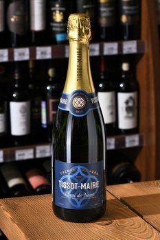 Tissot-Maire Cremant du Jura Blanc de Noirs Brut - вино игристое Тиссо-Мэр Креман дю Жура Блан де Нуар Брют 0.75 л белое брют