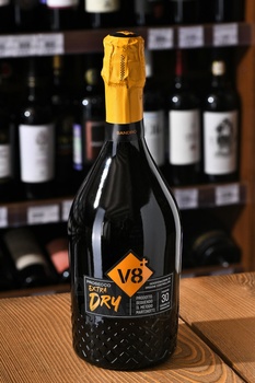 Prosecco V8+ Extra Dry - вино игристое Просекко V8+ Экстра Драй 0.75 л белое сухое