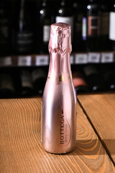 Bottega Rose Gold Brut - вино игристое Боттега Розе Голд Брют 0.2 л розовое брют