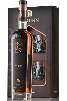 Boduen 7 Years VSOP - коньяк КВ ВСОП Бодуен 7 лет 0.7 л в п/у +2 бокала