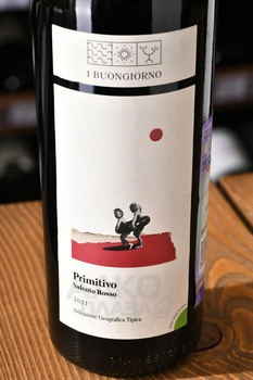 I Buongiorno Primitivo - вино И Буонджорно Примитиво 2021 год 0.75 л красное полусухое