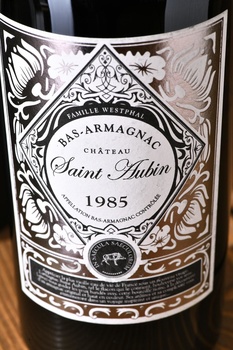 Armagnac Saint Aubin 1985 - арманьяк Сент Обен 1985 год 0.7 л в тубе