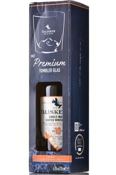 Talisker 10 Years Old - виски Талискер 10 лет 0.7 л в п/у + стакан