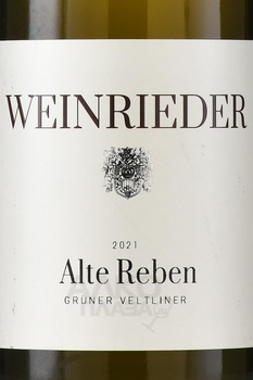 Weinrieder Gruner Veltliner Alte Reben - вино Вайнридер Альте Ребен Грюнер Вельтлинер 0.75 л белое сухое