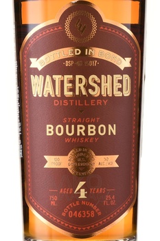 Watershed Bottled in Bond Straight Bourbon 4 Year Old - виски Вотершэд Боттлд ин Бонд Стрейт Бурбон 4 года 0.75 л