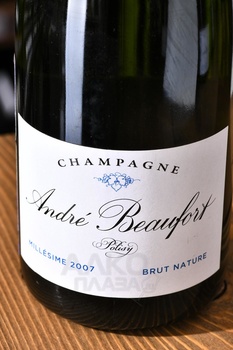 Andre Beaufort Polisy Brut Nature - шампанское Андре Бофор Полизи Брют Натюр 0.75 л белое брют натюр