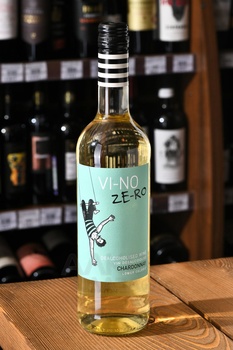 Vi-no Ze-ro Chardonnay - вино безалкогольное Ви-Но Зе-Ро Шардоне 0.75 л белое полусладкое