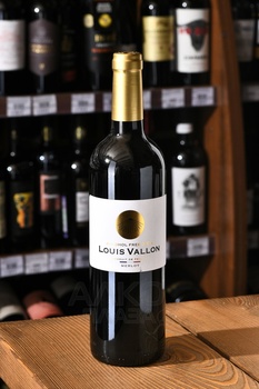 Louis Vallon Merlot - вино безалкогольное Луи Валлон Мерло 0.75 л красное полусухое