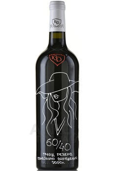 Вино 60/40 Гранд Резерв КД 0.75 л красное сухое