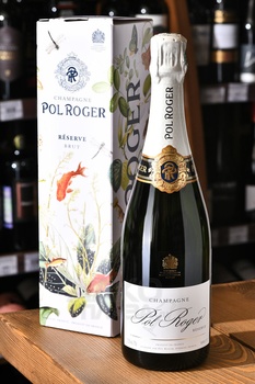 Pol Roger Brut Reserve gift box - шампанское Поль Роже Брют Резерв 0.75 л в картонной коробке