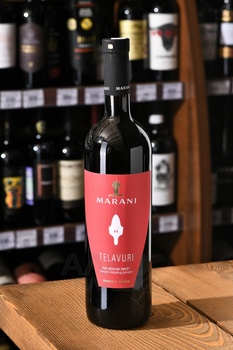 Marani Telavuri - вино Марани Телавури 2022 год 0.75 л красное полусладкое