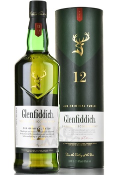 Glenfiddich 12 Years Old - виски Гленфиддик 12 лет 1 л в тубе